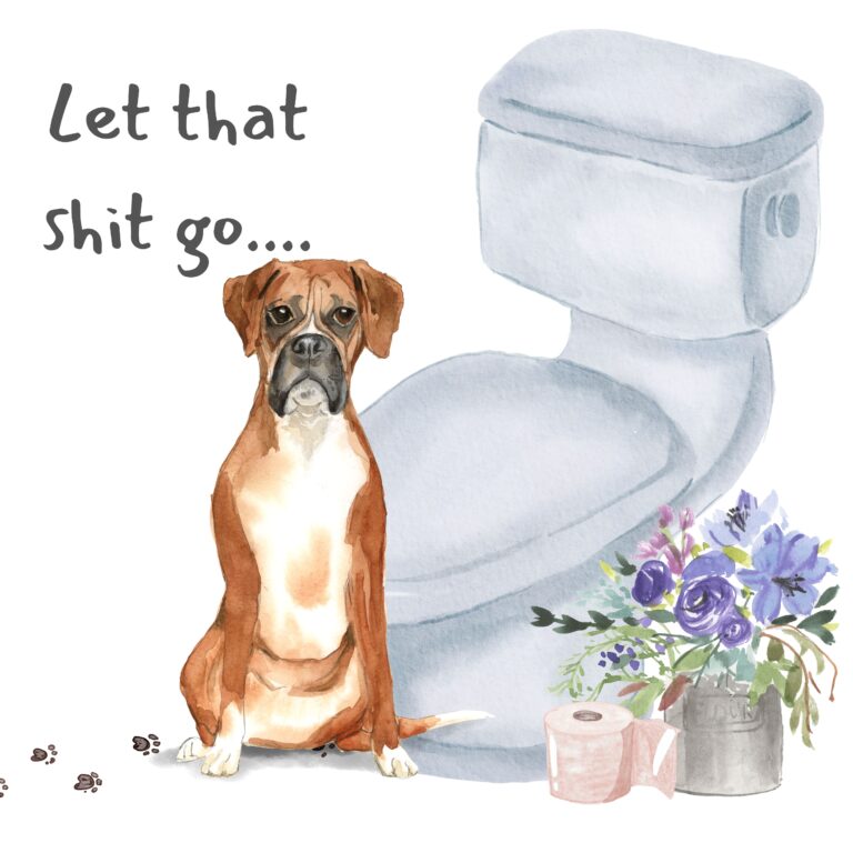 Boxer on Toilet Seat