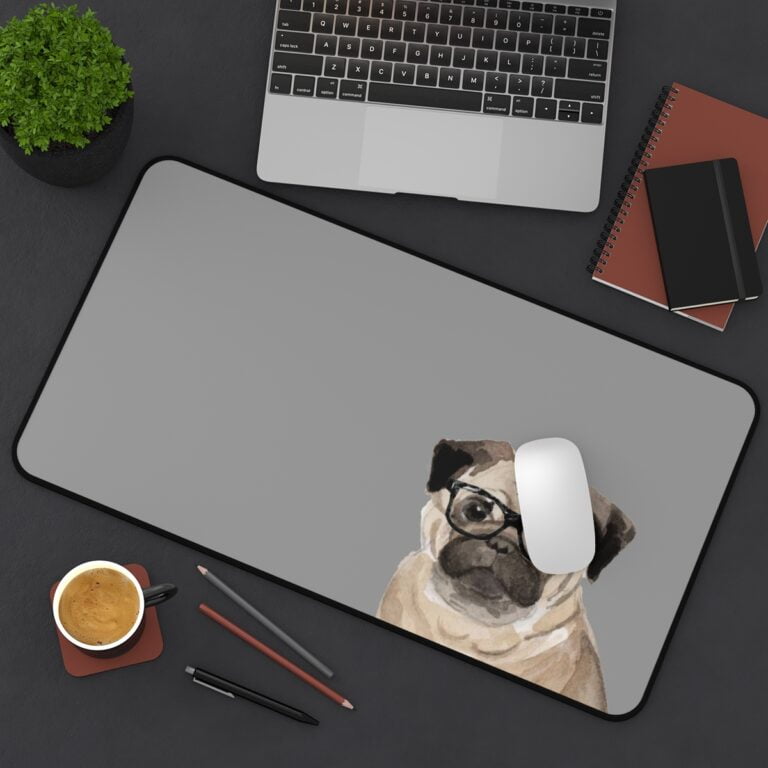 Desk Mat Pug