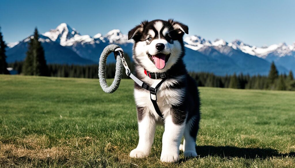 Giant Malamute puppy training