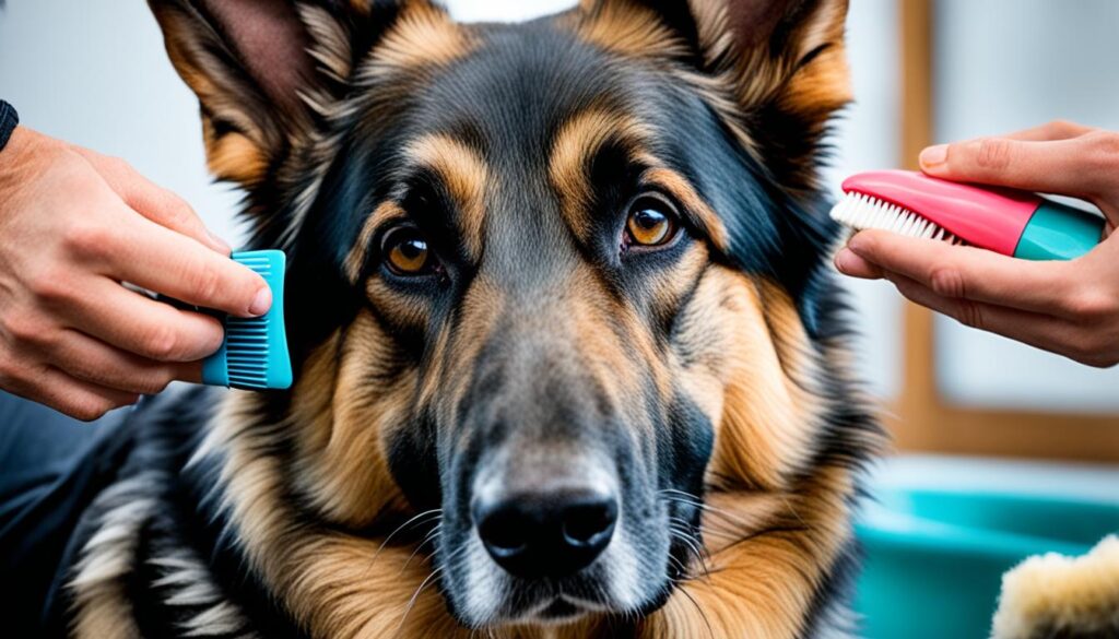 Grooming Short Haired German Shepherd