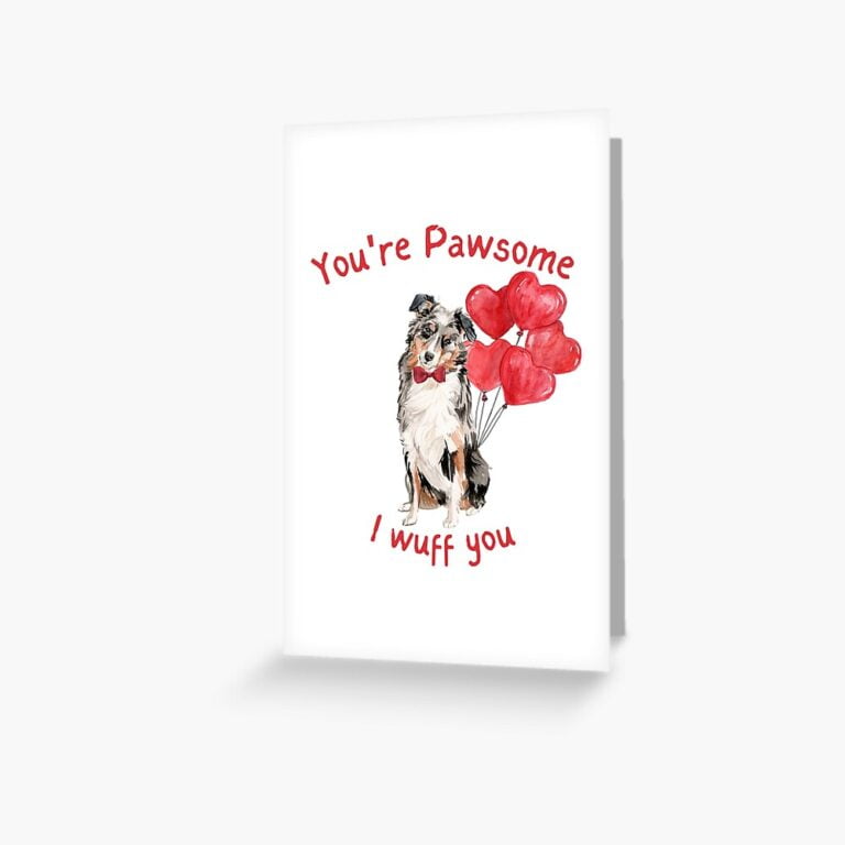 Australian Shepherd Pawsome-greeting-card