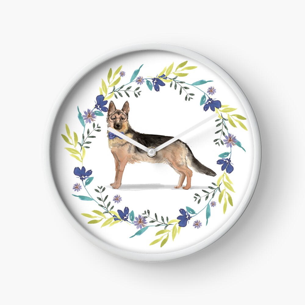 German Shepherd Clock