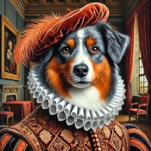 Australian Shepherd Dog Renaissance Dog Finest Dog Portraits