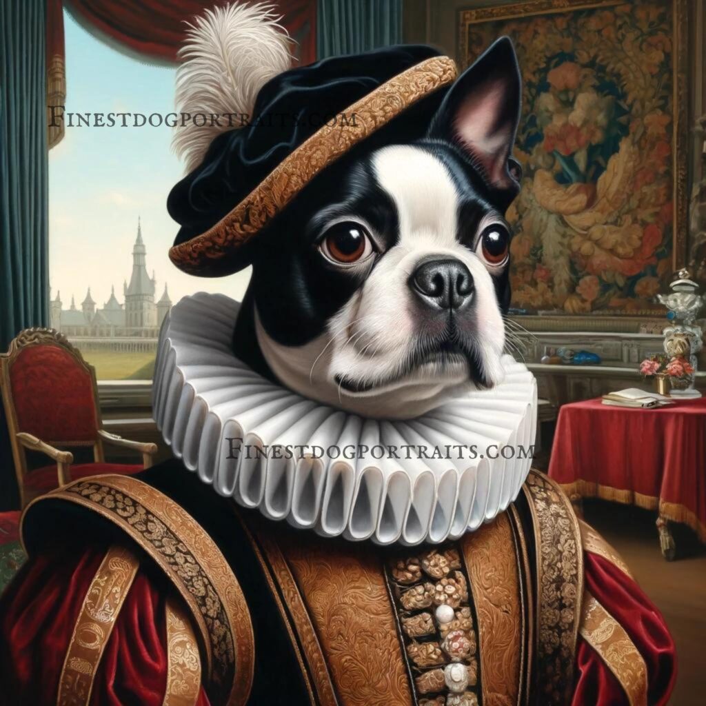 Boston Terrier Renaissance Dog Finest Dog Portraits