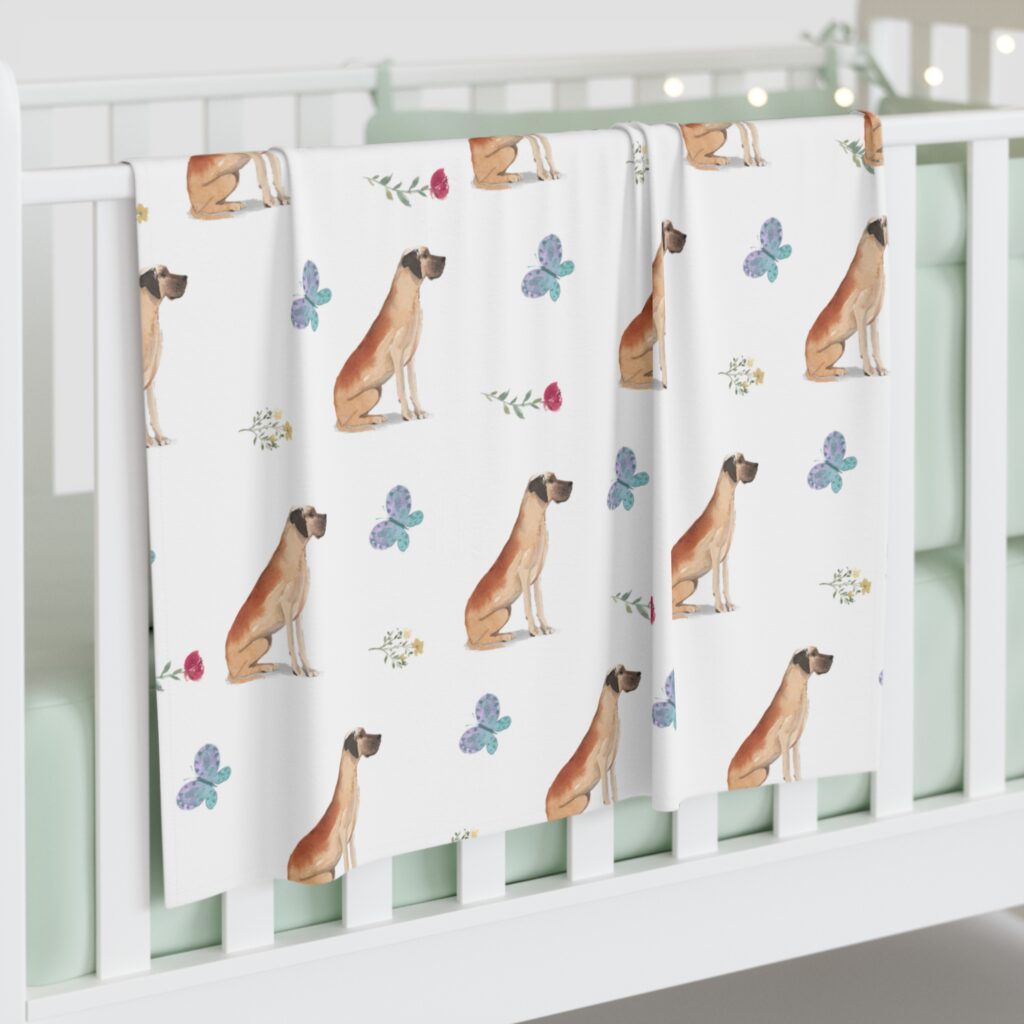 Baby Swaddle Blanket for Great Dane Dog