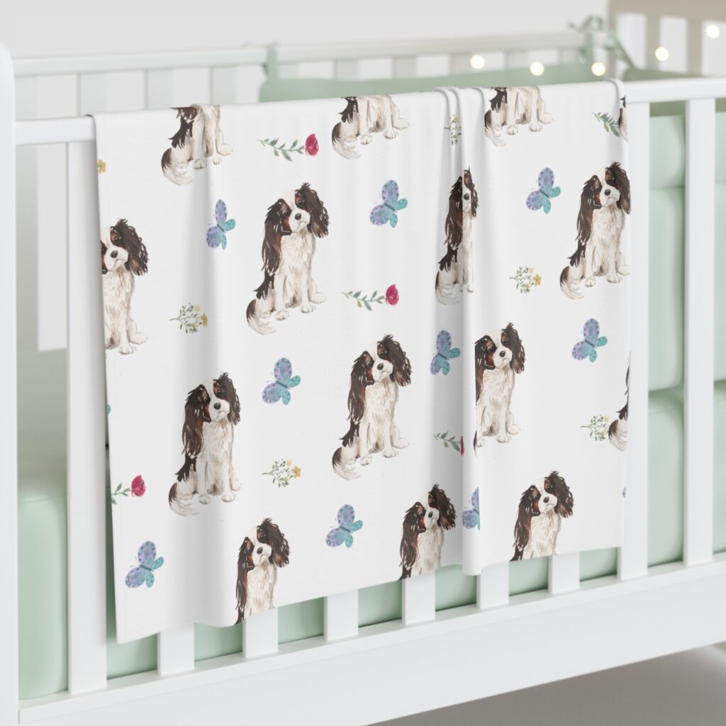 Cavalier King Charles Spaniel Baby Swaddle Blanket