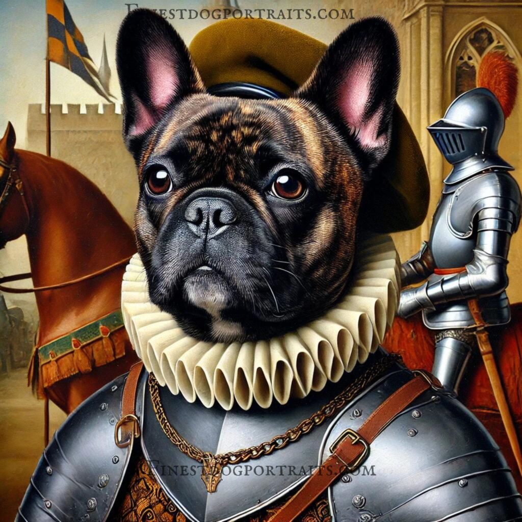 Brindle French Bulldog Renaissance Art Finest Dog Portraits
