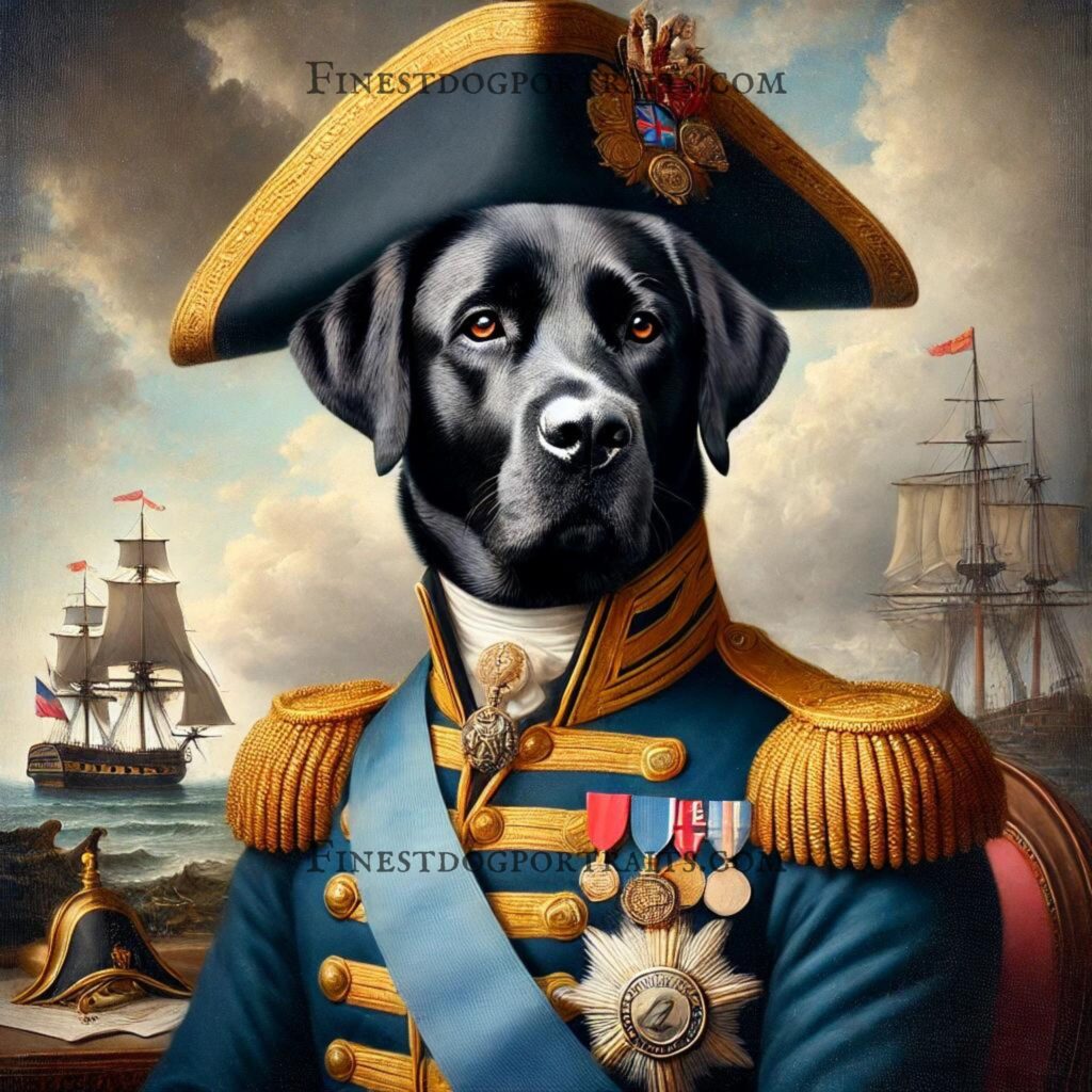 Black Labrador Retriever Renaissance Art Finest Dog Portraits