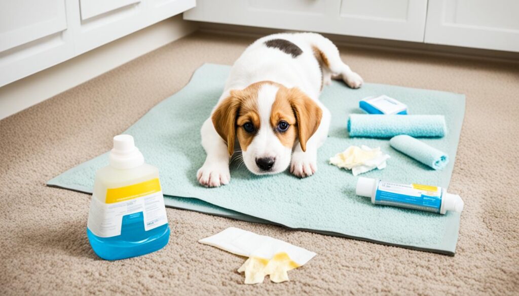 cleaning puppy accidents