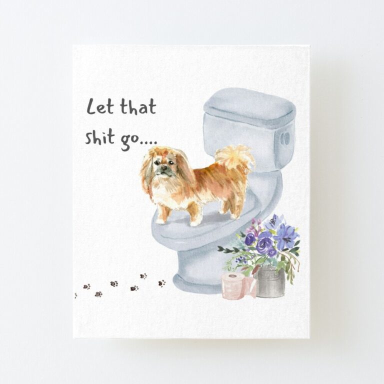 Pekingese canvas-mounted-print