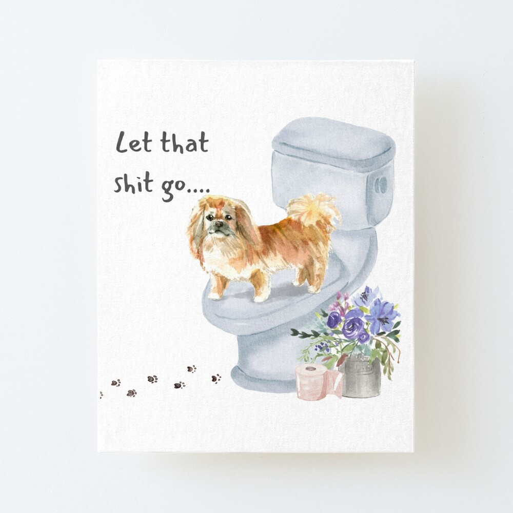 Pekingese canvas-mounted-print