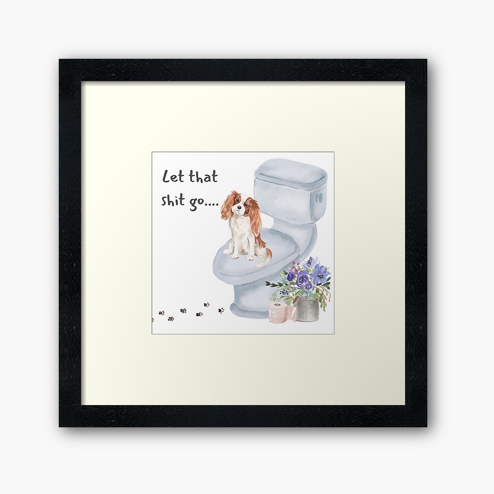 Cavalier King Charles Spaniel Dog Toilet Art
