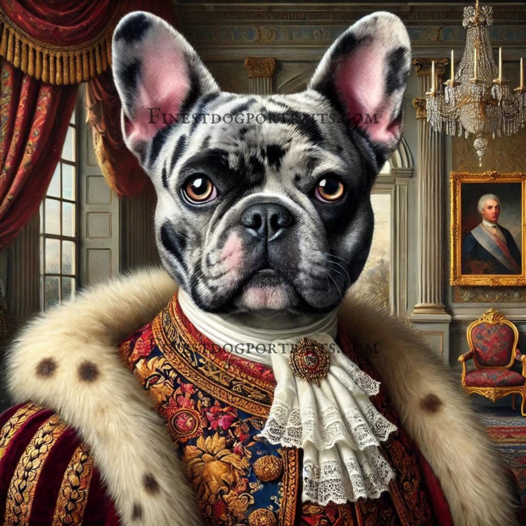 Merle French Bulldog as Renaissance Baron